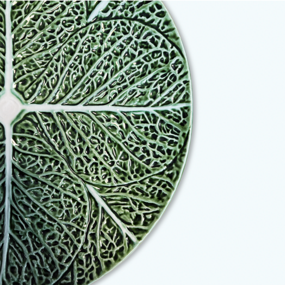 Grande assiette feuille de chou