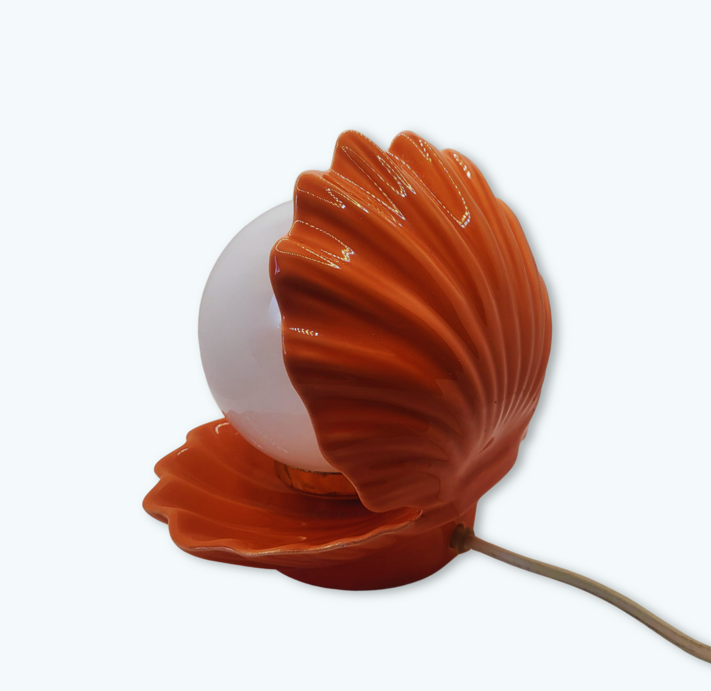 Lampe Coquillage Orange – Luminothérapie Rétro Ultra Kitsch