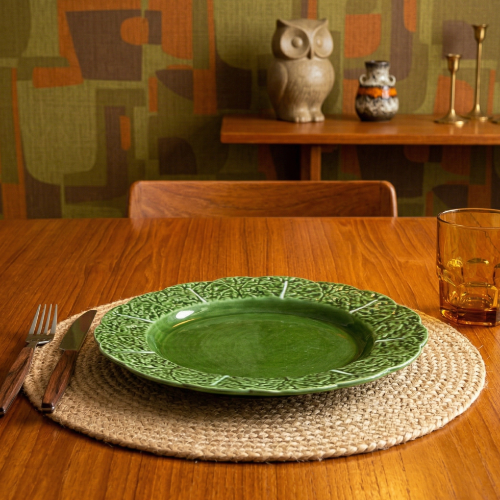 Assiette moyenne feuille de chou