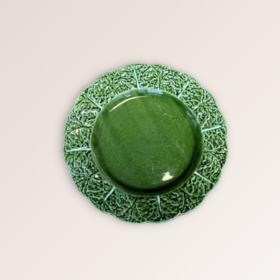 Assiette moyenne feuille de chou