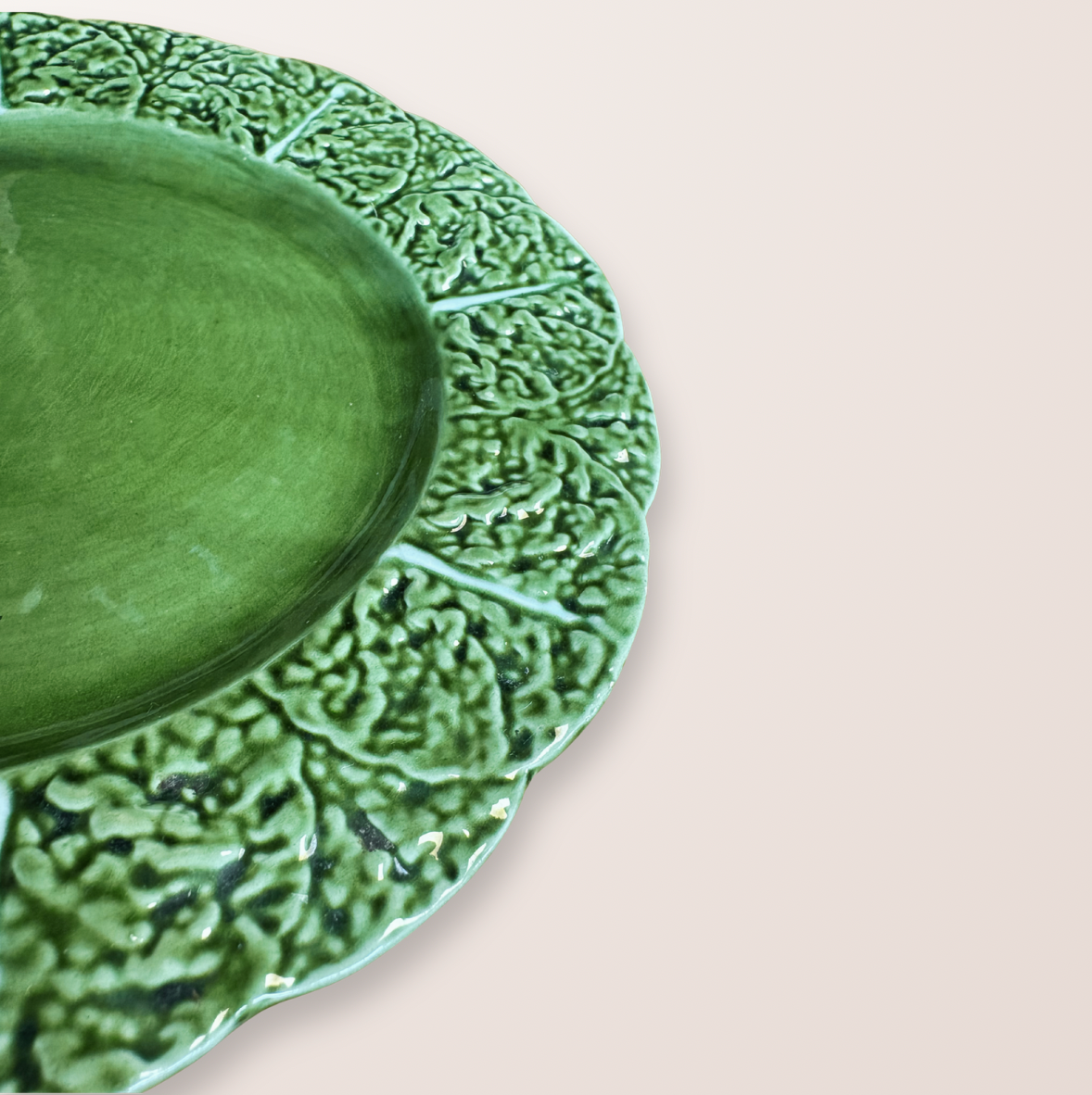 Assiette moyenne feuille de chou