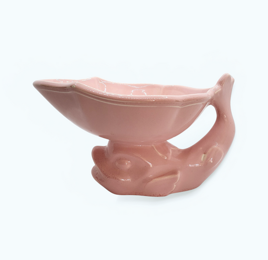 Coupe en faïence poisson rose - Salins