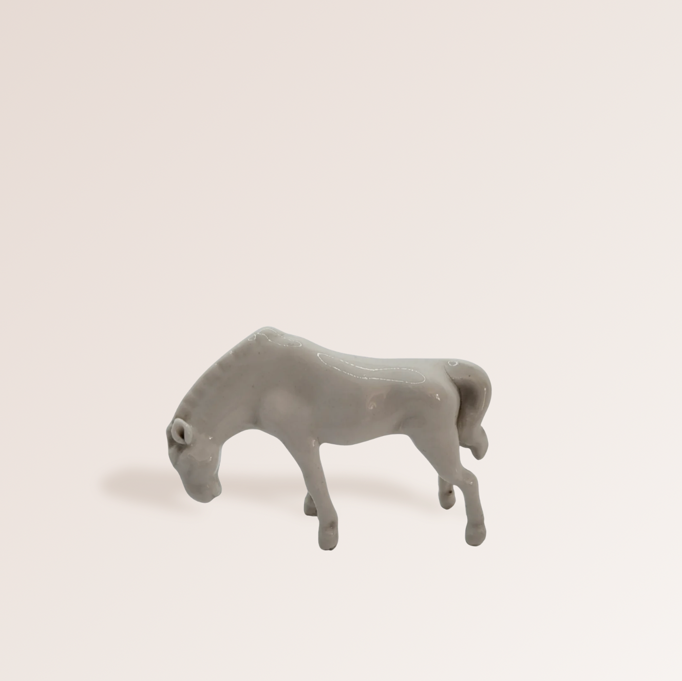 Ensemble de 3 chevaux turquoise & blanc – Porcelaine