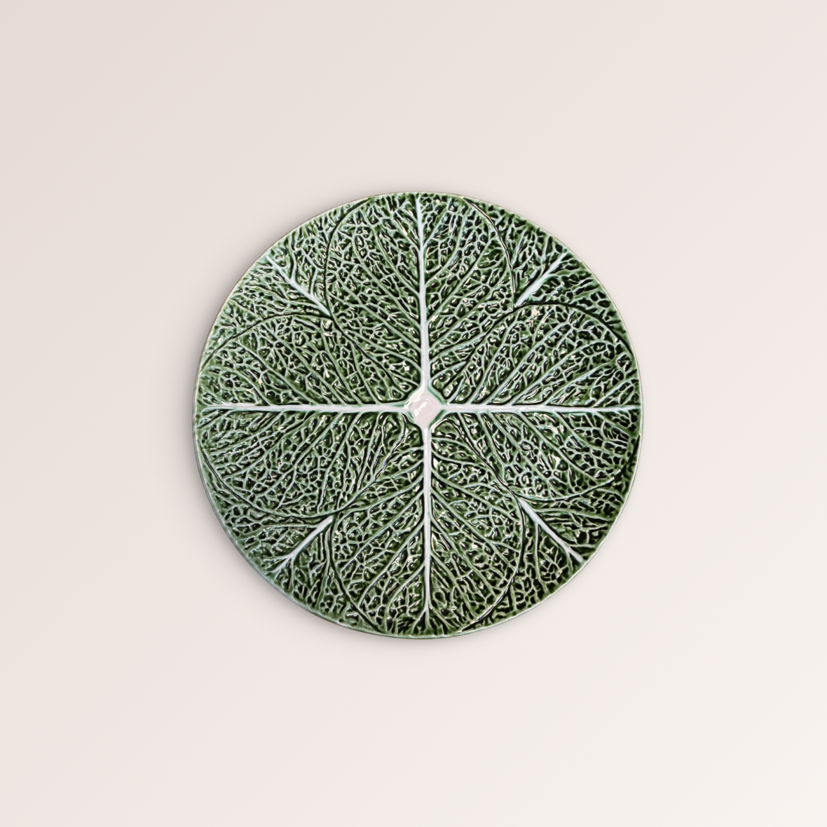 Grande assiette feuille de chou