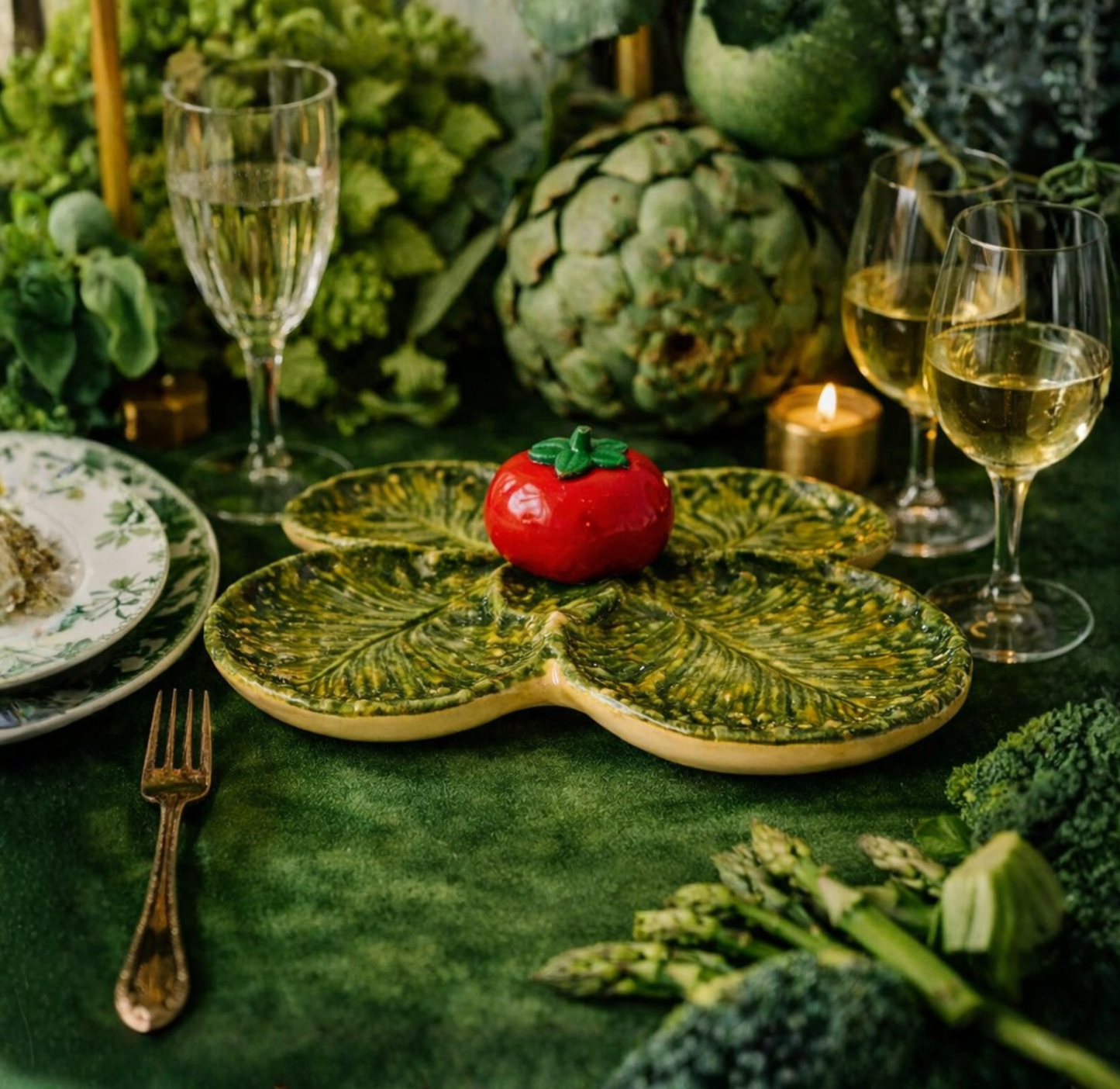 Plat feuilles de chou et tomate – Vallauris