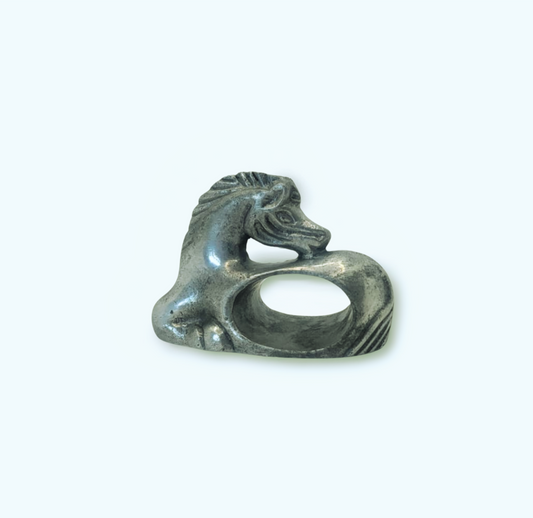 Rond de serviette en métal – Forme de cheval