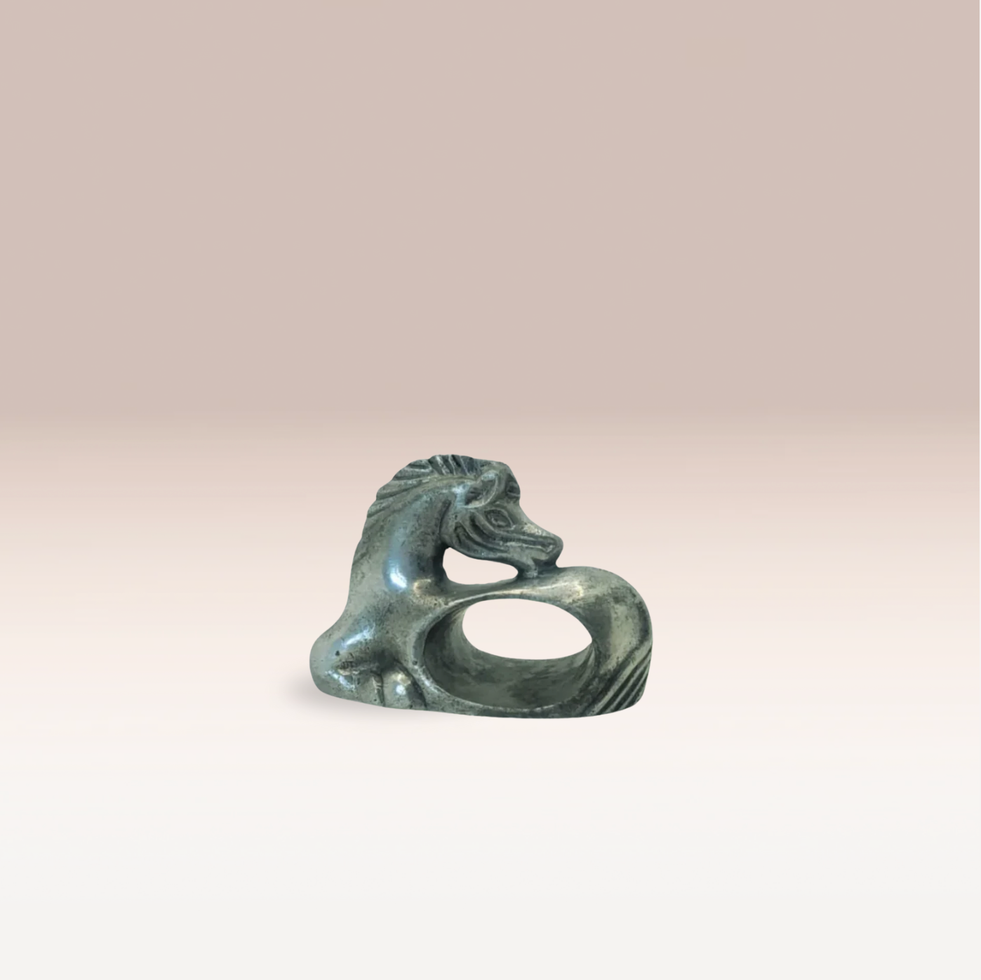 Rond de serviette en métal – Forme de cheval