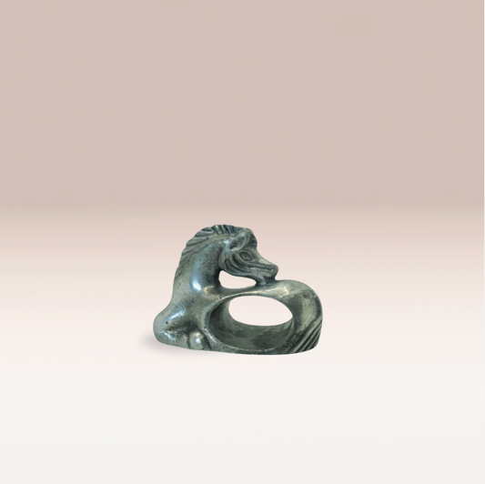 Rond de serviette en métal – Forme de cheval