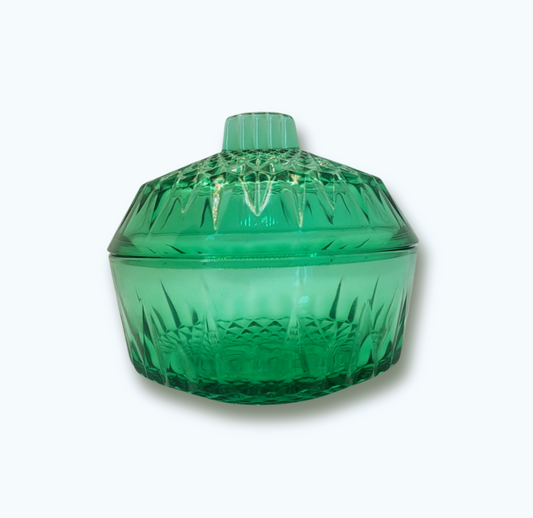 Sucrier vert Arcoroc – Vintage élégant