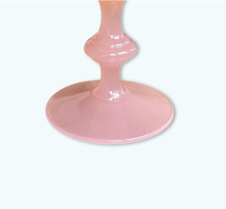 Coupe décorative en opaline rose