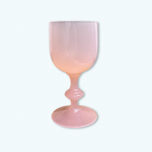 Coupe décorative en opaline rose
