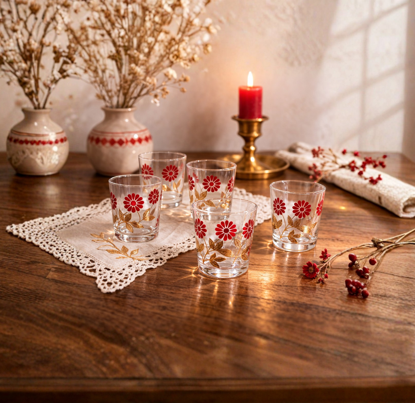 Verres à liqueur fleuri – Reims France