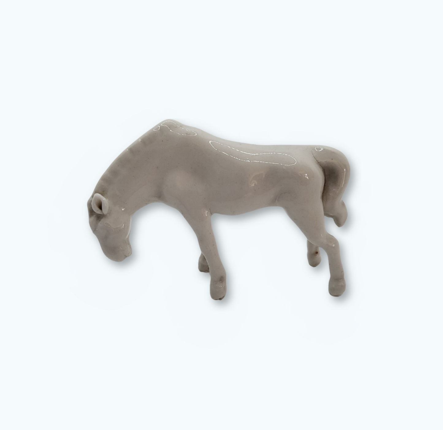 Ensemble de 3 chevaux turquoise & blanc – Porcelaine